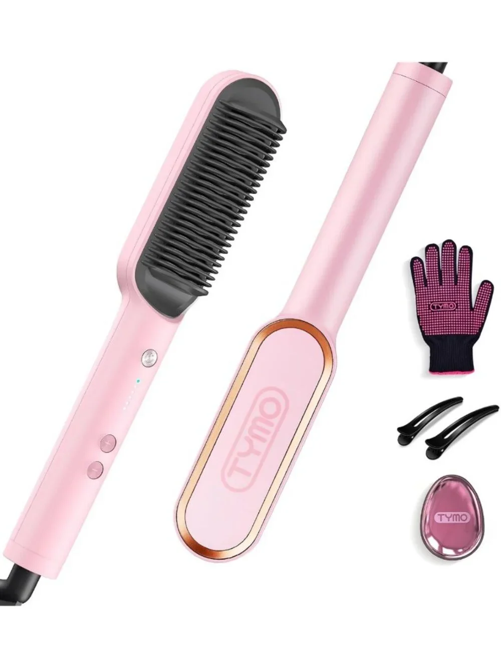 Hot Comb Hair Straightener Brush for Women - Fast Styling, Smooth Finish